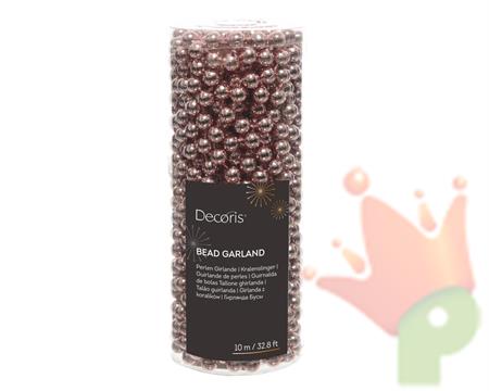 GHIRLANDA DI PERLE IN PLASTICA 10 MT ROSA