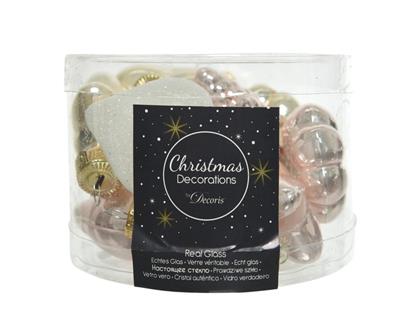 FORME STELLA CUORE E PIGNE PER ALBERO COLORI ASSORTITI 12 PZ