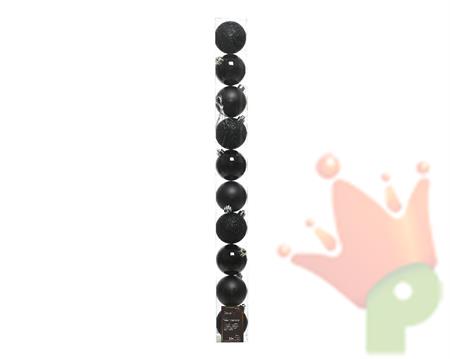 PALLINE DI NATALE NERO 6 CM CONFEZIONE 10 PZ