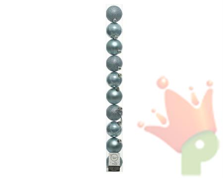 PALLINE DI NATALE CELESTE 6 CM CONFEZIONE 10 PZ