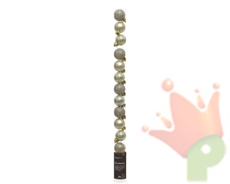 PALLINE DI NATALE PERLA 3 CM CONFEZIONE 14 PZ