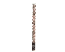 PALLINE DI NATALE ROSA CIPRIA 3 CM CONFEZIONE 14 PZ