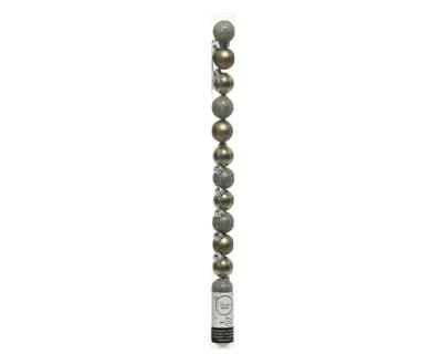 PALLINE DI NATALE MARRONE CASHMERE 3 CM CONFEZIONE 14 PZ