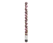 PALLINE DI NATALE ROSA ANTICO 3 CM CONFEZIONE 14 PZ