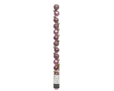 PALLINE DI NATALE ROSA ANTICO 3 CM CONFEZIONE 14 PZ