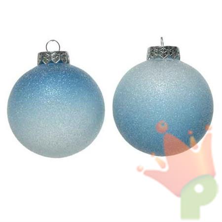 PALLINA CELESTE GHIACCIO PER ALBERO 8 CM