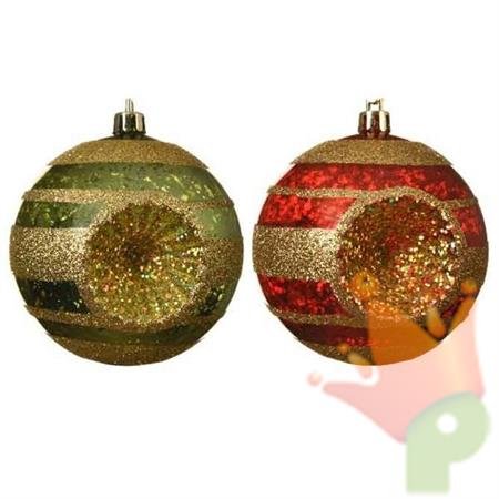 PALLINA DECORATA 8 CM PER ALBERO COL ASSORT