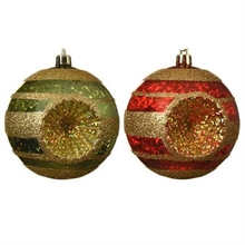 PALLINA DECORATA 8 CM PER ALBERO COL ASSORT