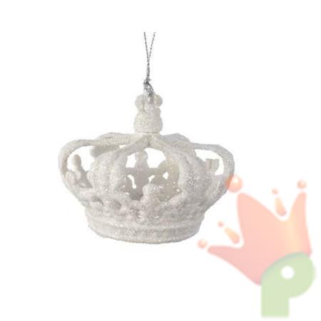 PENDENTE CORONA BIANCA 8X8 CM