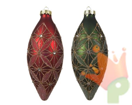 PENDENTE OLIVE ROSSO O VERDE 7X18 CM