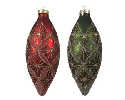 PENDENTE OLIVE ROSSO O VERDE 7X18 CM