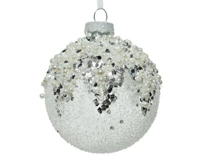 PALLINA TRASPARENTE EFFETTO GHIACCIO 8 CM