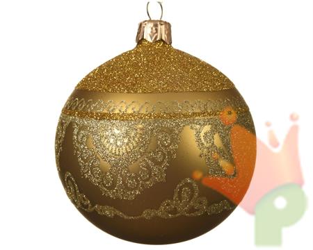 PALLINA ORO CON DECO 8 CM