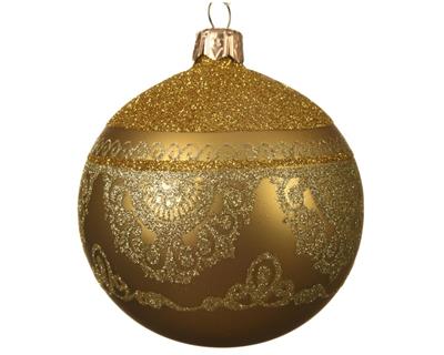 PALLINA ORO CON DECO 8 CM