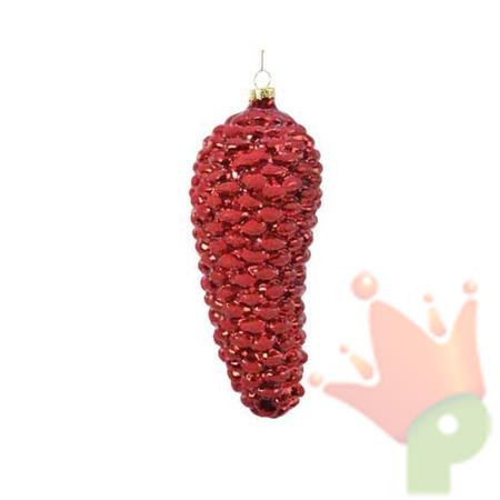 PENDENTE PIGNA ROSSA IN VETRO