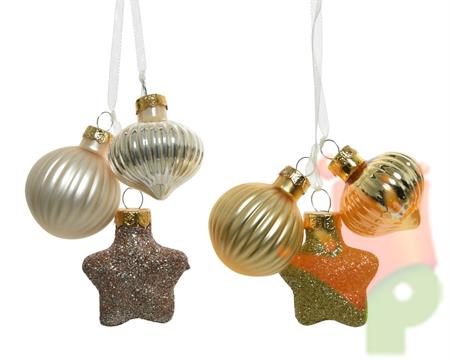 PENDENTE NATALIZIO ORO FIGURE ASSORTITE 3 PZ