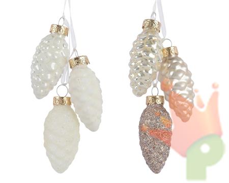 PIGNE DI VETRO BIANCO
