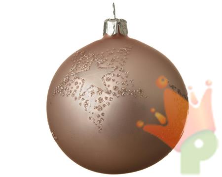 PALLINA ROSA CON DECORAZIONI 8 CM