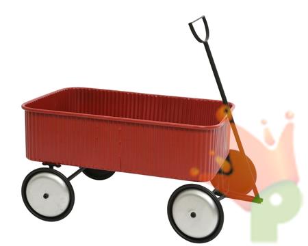CARRETTO IN ZINCO CON ROTELLE