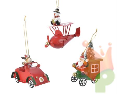 DECORAZIONI PENDENTI IN FERRO 3 FIGURE ASSORTITE