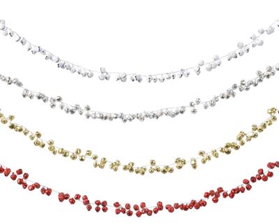 GHIRLANDA CAMPANELLE METALLO COL ASSORTITI 120 CM