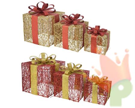 PACCO REGALO ORO/ROSSO 25CM