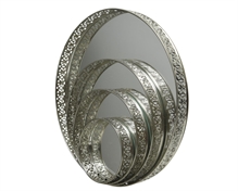 VASSOIO IN FERRO CON SPECCHIO STILE ANTICO 28 CM