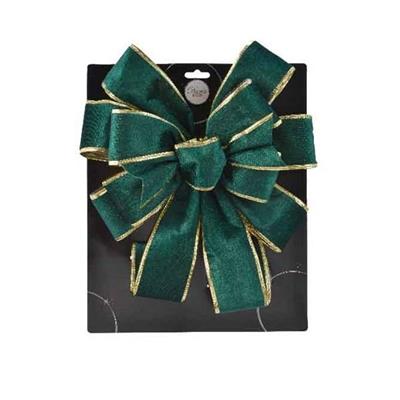 FIOCCO IN VELLUTO VERDE CON BORDO ORO 29X78 CM