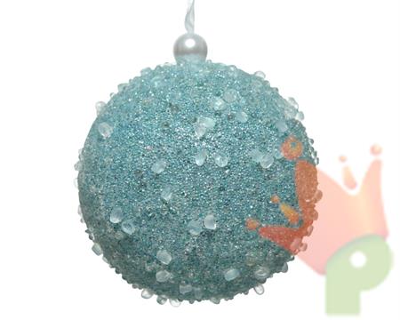 PALLINA BLU ARTICO CON PAJETTE 8 CM
