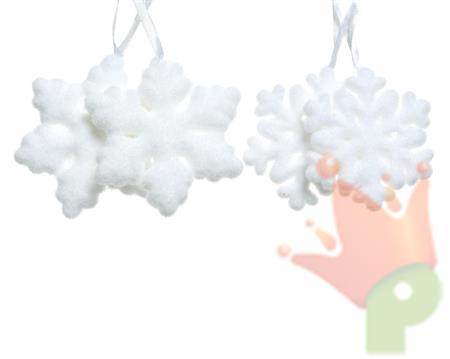 PENDENTE FIOCCO DI NEVE 2 PZ 11 CM