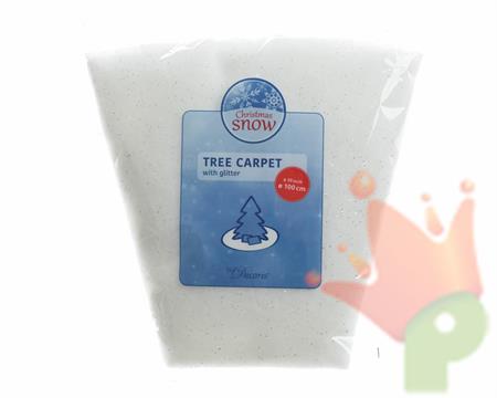 COPRIBASE PER ALBERO DI NATALE DI NEVE GLITTERATO 100 CM