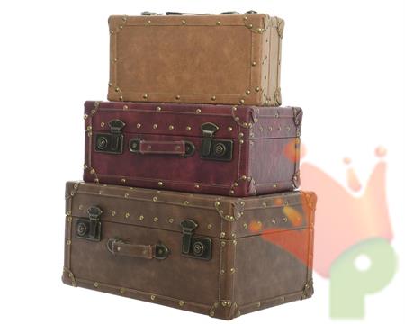 VALIGIA RETTANGOLARE 45x30x23CM MARRONE