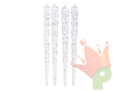 GHIACCIOLI 15 CM 4 PZ FLUORESCENTE