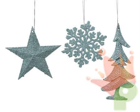 PENDENTE PER ALBERO GLITTER ASS