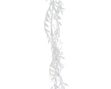 GHIRLANDA NATALIZIA FELCE BIANCA GLITTERATA IRIDESCENTE 10X30 CM