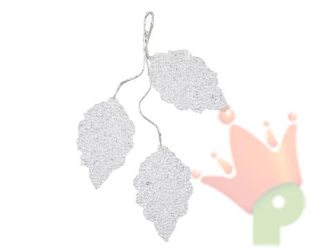 FOGLIE ACRILICO TRASPARENTI GLITTERATE
