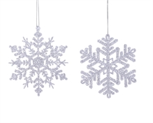PENDENTE FIOCCO DI NEVE GLITTERATO