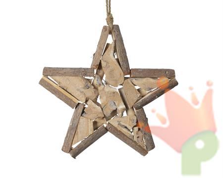PENDENTE STELLA IN LEGNO 30 CM
