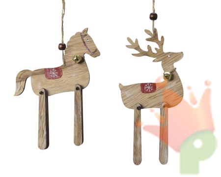PENDENTE CERVO IN LEGNO MODELL ASS