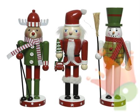 FIGURA PERSONAGGIO LEGNO CON SCIARPA COL ASS