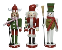 FIGURA PERSONAGGIO LEGNO CON SCIARPA COL ASS