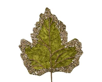 pes velvet leaf glitter w wire