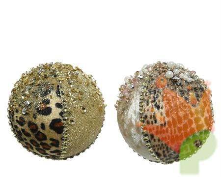 PALLINA DI NATALE MACULATA GLITTER 8 CM