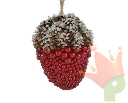 PENDENTE FORMA FRAGOLA CON PIGNE 7X8,5