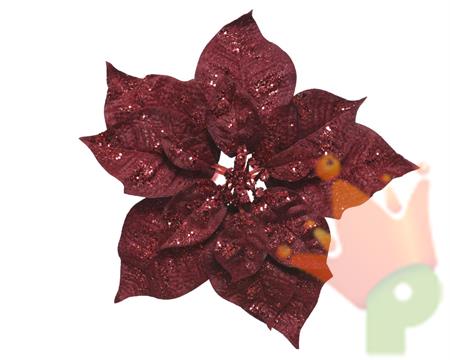 STELLA DI NATALE GLITTERATA CON CLIP