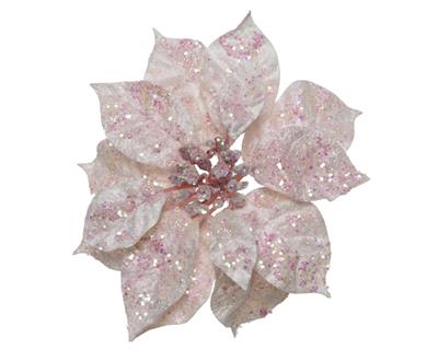 STELLA DI NATALE ROSA CON CLIP