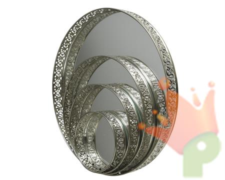 VASSOIO IN FERRO CON SPECCHIO STILE 10 CM