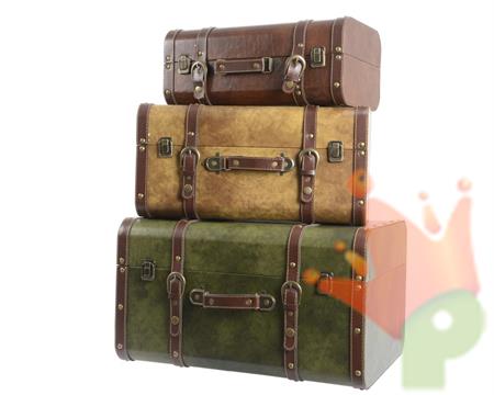 VALIGIA IN PELLE MARRONE 22X40X16 CM