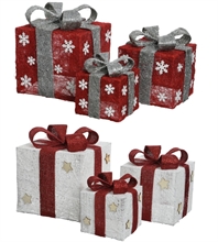 PACCO REGALO 20X20X24 CM BIANCO-ROSSO