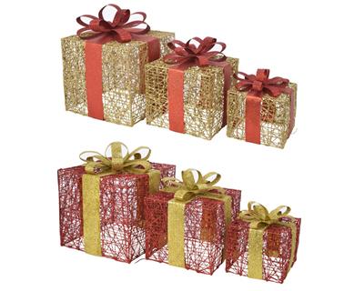 PACCO REGALO ORO/ROSSO 15CM
